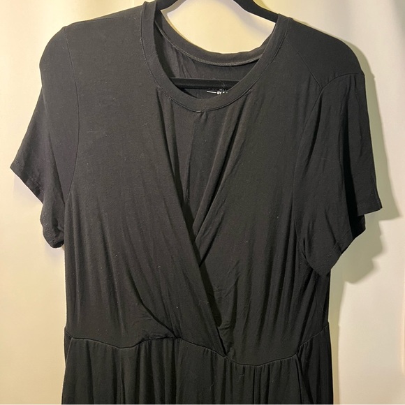 Torrid BLACK Mini Rib Knit Drape Front Skater Dress size 1XL - Picture 7 of 14